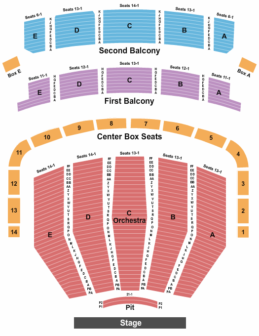 Keller Auditorium Book Of Mormon Seating Chart